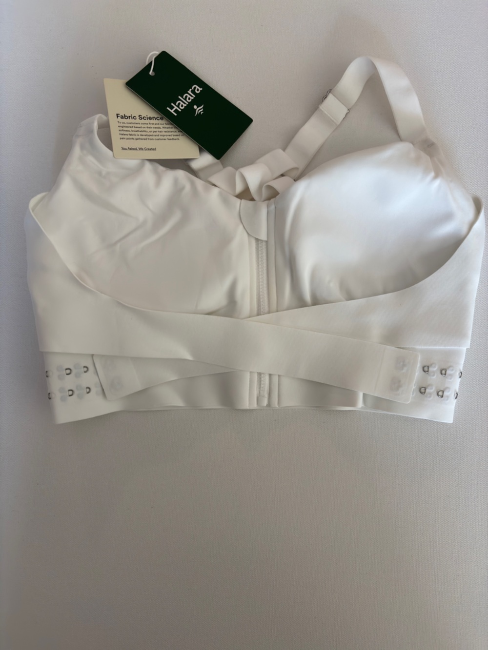HALARA White Padded Sports Bra - Picture 3 of 7